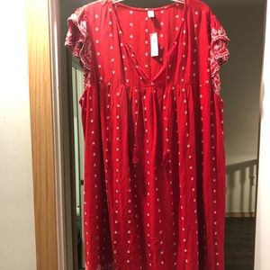 Red cotton old navy dress